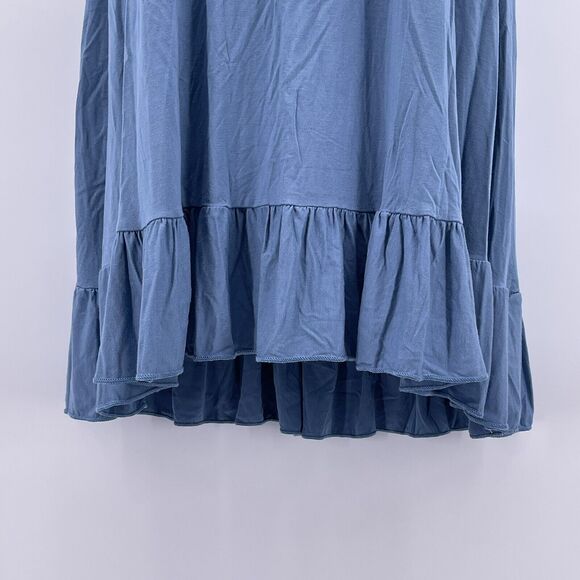 Agnes & Dora Sz XXS Blue Short Sleeve Tunic Mini Dress Stretch Lightweight - Picture 3 of 7